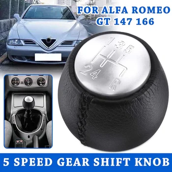 

5 Speed Car Gear Shift Knob Lever Shifter Gear Knob Hand Ball PU Leather For Alfa/Romeo GT 147 166 3.2 V6