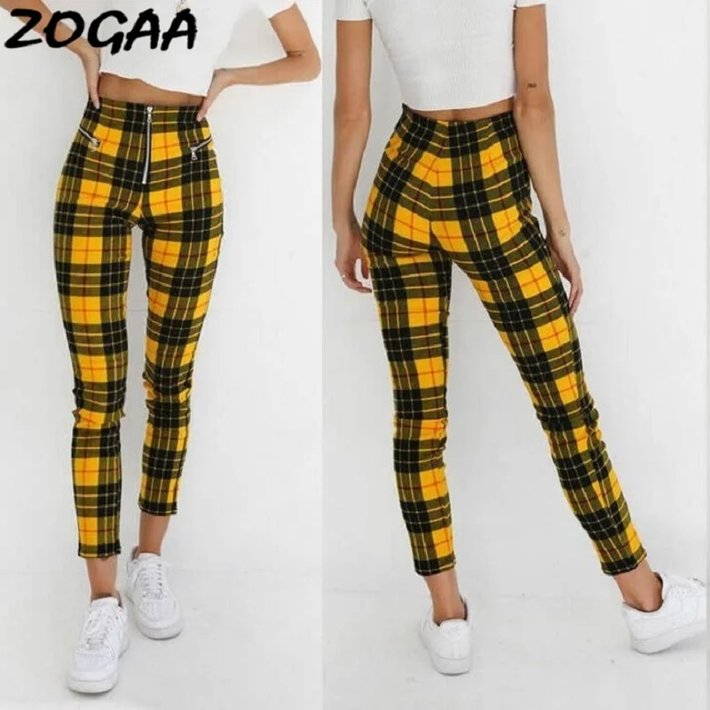 plaid pants womens skinny