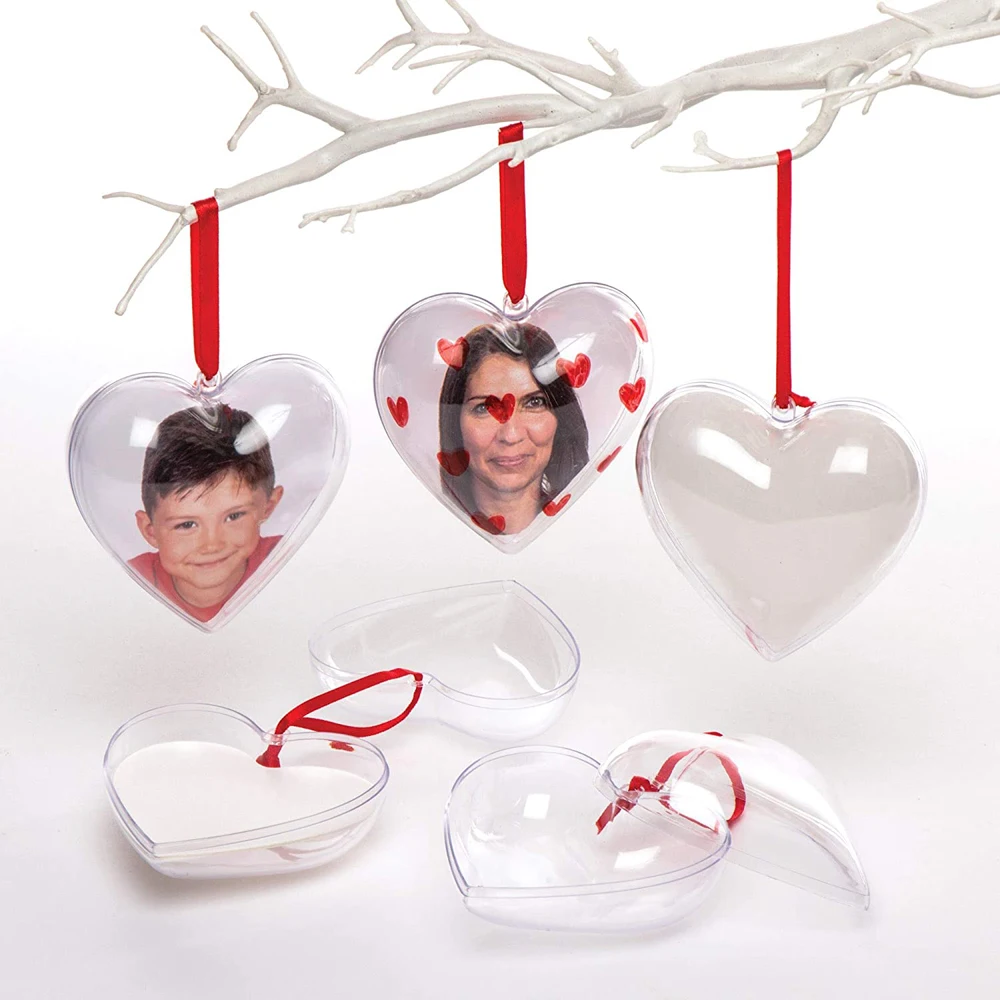 20 шт шарики в форме сердца прозрачные пластиковые украшения для дома наполнитель