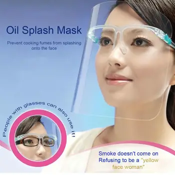 

1pcs Creative Oil-Splash Proof Mask Cooking Transparent Face Protective Shield House Clean Dust Proof Mask Kitchen Gadget Tool