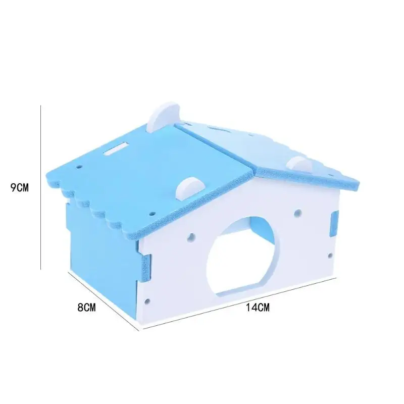Small Animal Pet Hamster House Nest Rabbit Hedgehog Pet Sleeping Log Cabin