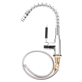 

360 degree Swivel Silver Brass Single Lever Faucet Kitchen Faucet One Hand Mixer Sink Kitchen