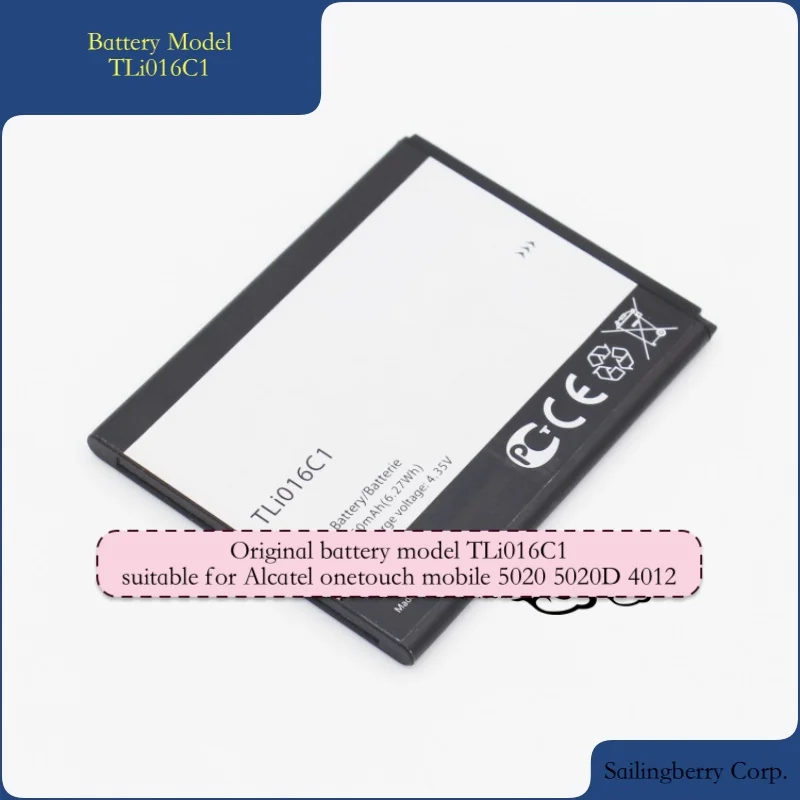 Аккумулятор подходит для Alcatel One Touch mobile 5020 5020D 4012 с аккумулятором модели TLi016C1 1650mAh