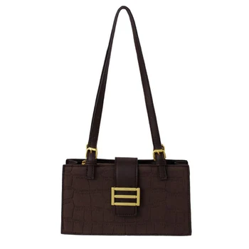 

Solid Female Stone Print Embossing Baguette Fashion Exquisite Handbag Shoulder Bags for Women 2020