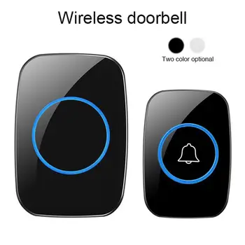 

Waterproof Home Wireless Doorbell Smart LED Light Calling Bell Remote Battery Button 38 Chimes US EU UK Plug
