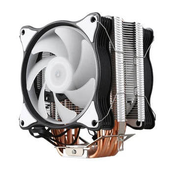 

DELEFUN CPU Cooler 6 Pure Copper 12cm Heat Pipe Cooling Tower Cooling System Two 12cmCPU Cooling Fan CPU Radiator ForAMD