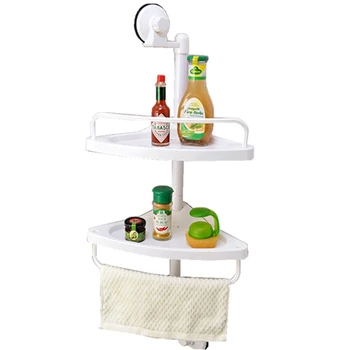

Bathroom bathroom shelf wall hanging suction cup bathroom tripod toilet supplies shelf floor kitchen storage rack