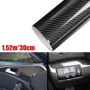 

Vehemo Carbon Fiber Car Decals Vehicle Car Protection Film DIY Car Sticker for Central Control Panel Side Mirror