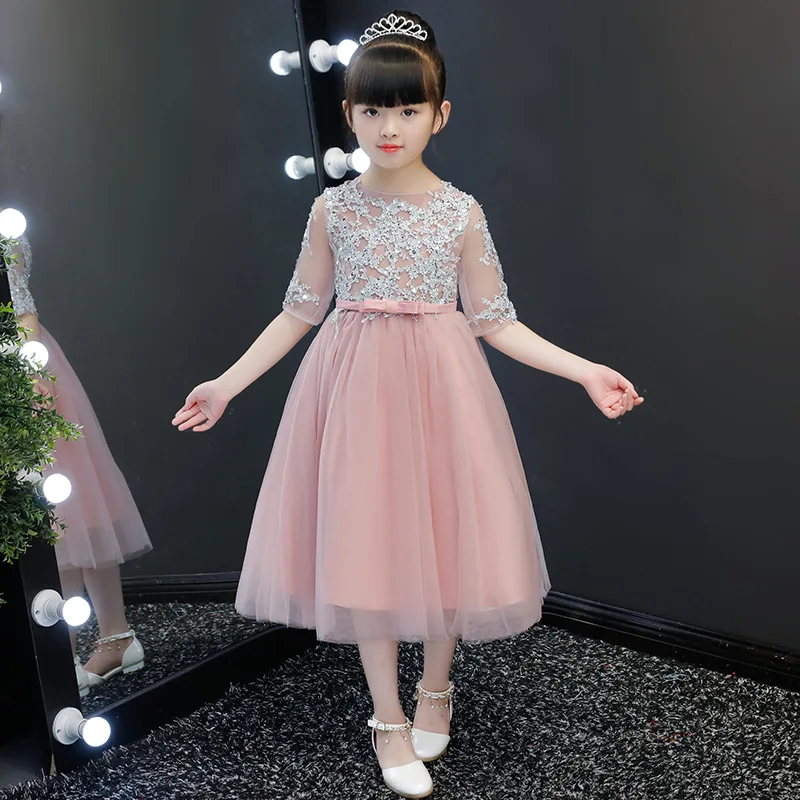 

2019 Summer New Style GIRL'S Gown Children Catwalks Birthday Small Formal Dress Piano Grading Test Costume