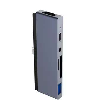 

Type-C Hub To HDMI/Security Digital Card/TF/USB/3.5/PD Hub USB3.0 Port's Data Transfer Speed Up To 5Gbps