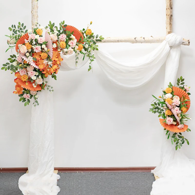 JAROWN Creative Origami Silk Flower Arch Floral Wedding Decoration Set Event Stage Background Layout Wedding Simulation Flower Decorscion Hogar (3)