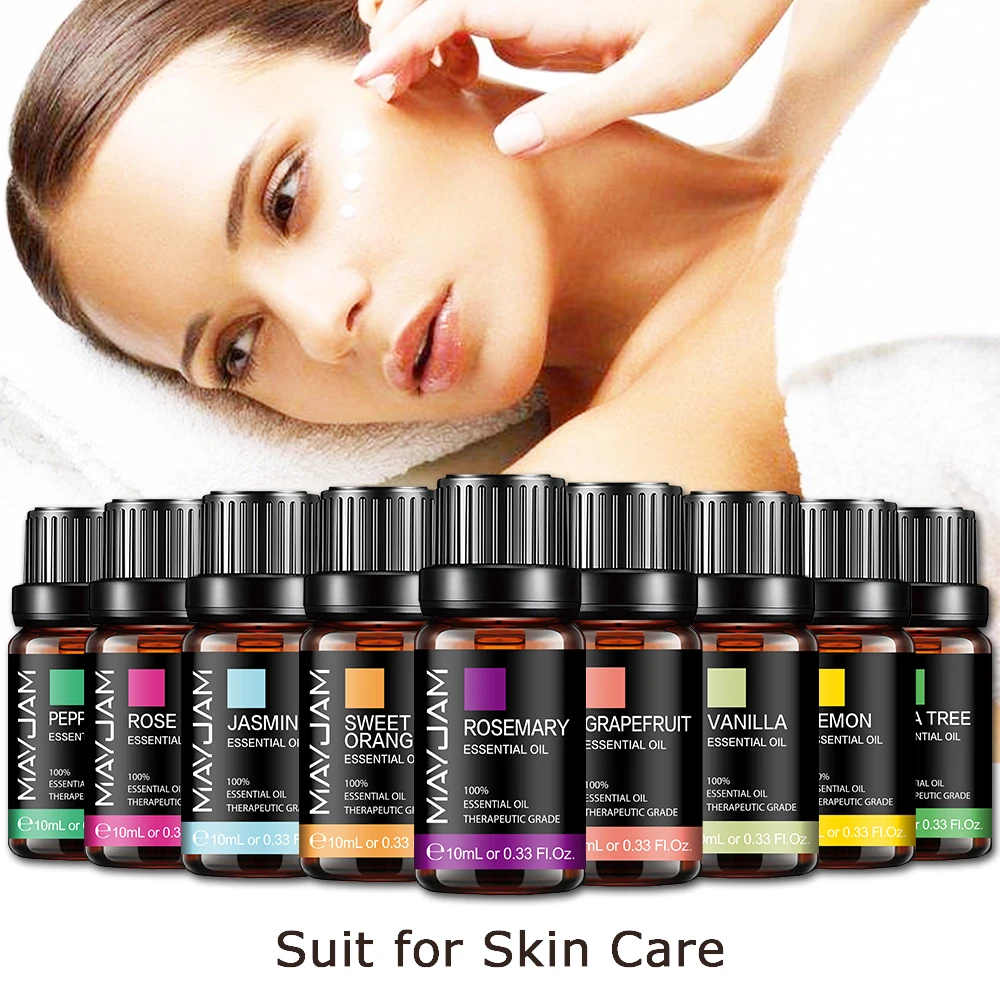 

10ML Rosemary Pure Essential Oils for Face Skin Care Rose Lavender Mint Lemon Grapefruit Jasmine Chamomile Tea Tree Aroma Oil