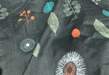 

High end pure ramie tissu Dandelion fabric Summer thin style dress clothing material