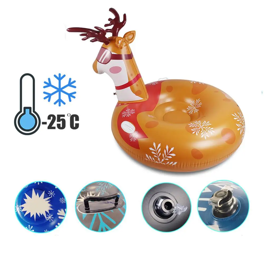 

Floated Skiing Board PVC Winter Inflatable Ski Circle Durable Children Adult Outdoor Snow Tube Skiing Accessories Swimming Ring