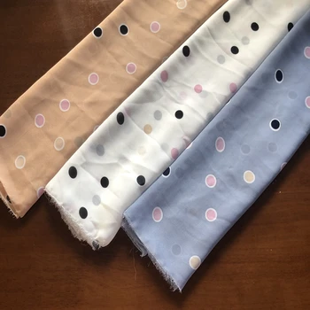 

Summer Thin Soft Drape Good DIY Pearl Chiffon Color Polka Dot Cloth WOMEN'S Dress Fabric Hot Selling/1m