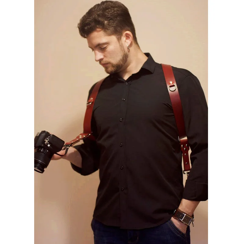 Унисекс ремни для камеры кожаный двойной плечевой ремень универсальные