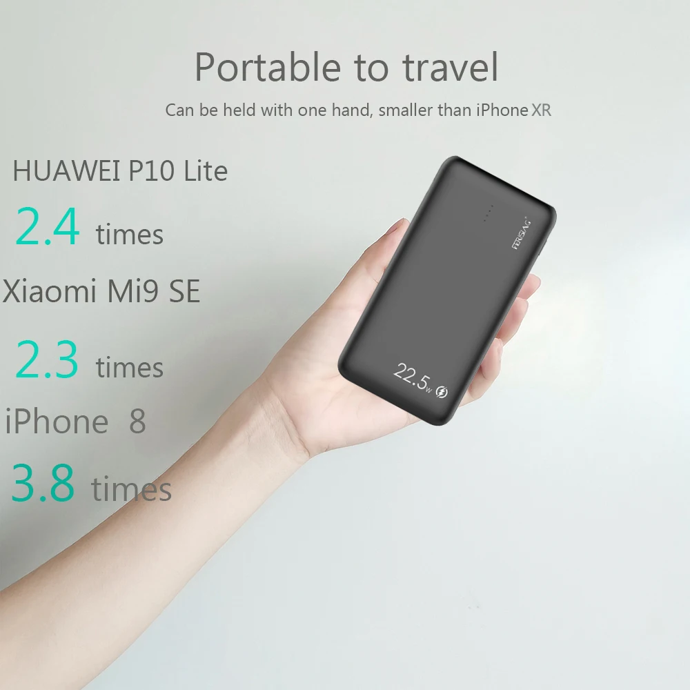 FERISING 5A VOOC Super Fast Charger 10000mah Power Bank USB Type C External Battery PD QC 3.0 Powerbank for Oneplus 6T 7 8 9 10 21 Hf9a3c5bca01346fbad16dec474f3c7909