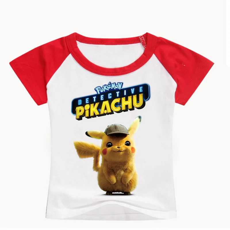 От 2 до 16 лет, Милая футболка «Покемон го» Детская летняя одежда Повседневная футболка с короткими рукавами для девочек футболки для мальчиков футболка с рисунком Пикачу