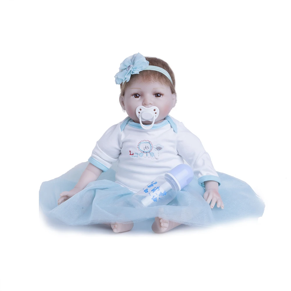 Reborn Baby Doll Lifelike Soft Silicone Bebe Reborn Real Gentle Touch Toys Gifts for Children Silicone Doll Toys for Girls