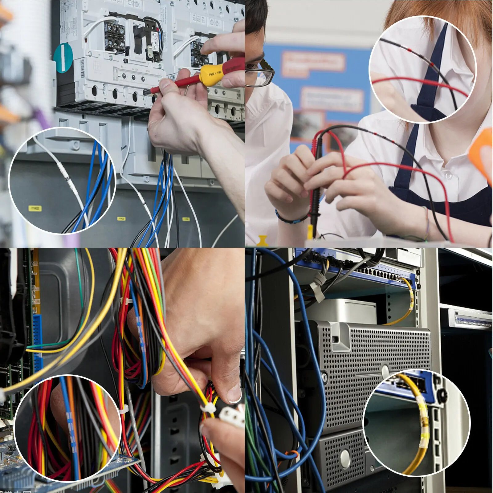 200 шт. 16-14AWG термоусадочные изолированные стыковые обжимные клеммы Elctrical провода кабельных разъемов водонепроницаемый комплект