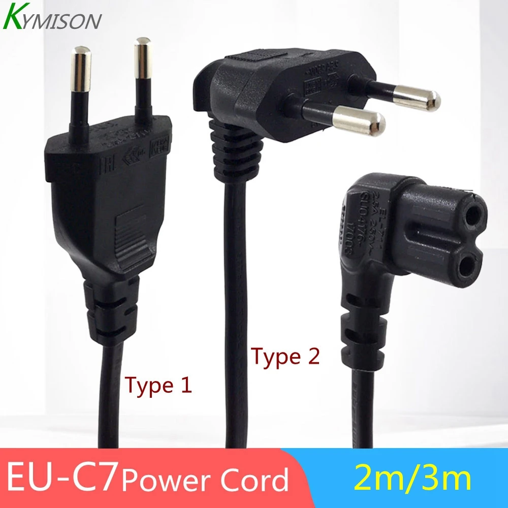 Удлинитель угловой EU Schuko CEE7/16 на IEC320 C7 светодиодный удлинитель для ТВ Samsung Philips Sony