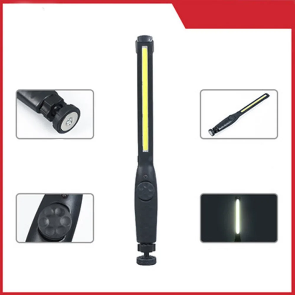

Portable COB LED Flashlight Rechargeable Adjustable LED Work Light Inspection Lamp Garage Light Hanging Torch Lamp