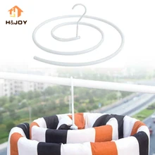 Спиральная вешалка для одеял круглой формы для наружного внутреннего балкона, экономия пространства, вращающаяся вешалка для хранения одеял, круглая вешалка для сушки