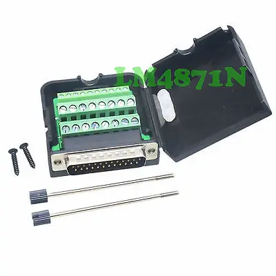 DHL/EMS 10 лотов DB25 plug вилка 26PIN порт терминальный адаптер PCB пластиковая крышка solderless винт-d2