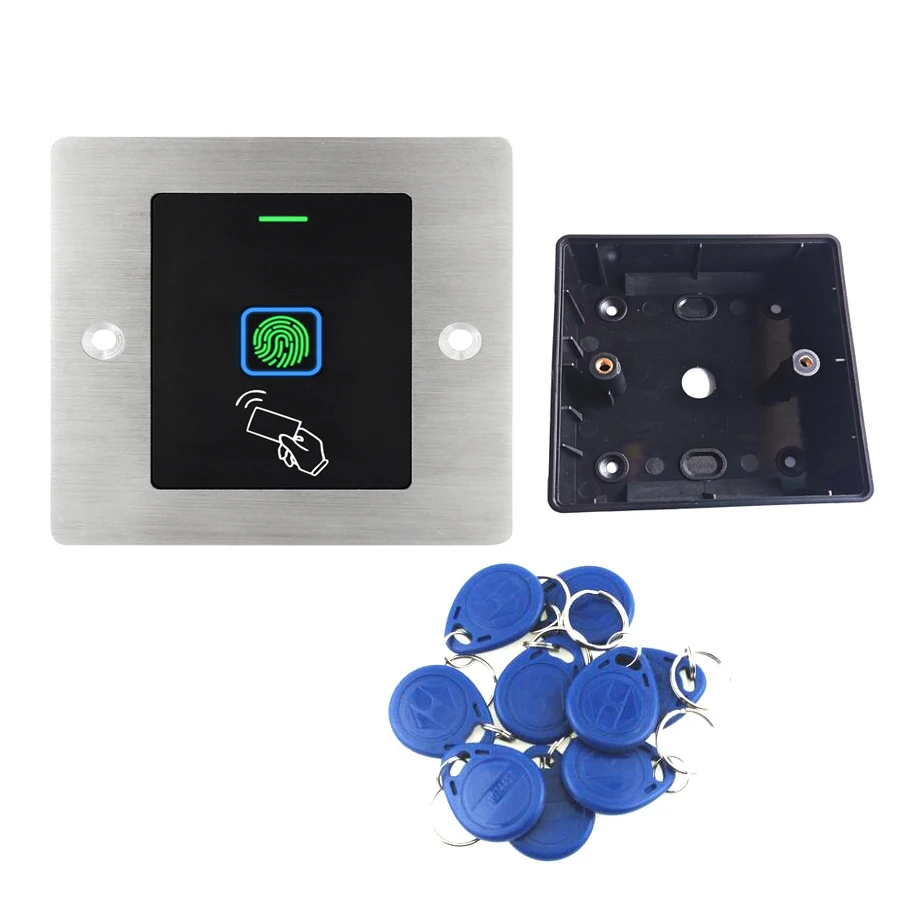 Smart Door Lock Fingerprint Scanner Fingerprint Key Fingerprint Control Module Gate door lock access tags 1000 users WG26 IP66 Waterproof Biometric Fingerprint RFID Door Access Controller RFID Card Reader