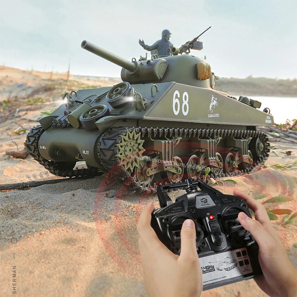 6 0 Новая версия с инфракрасной битвой США M4A3 SHERMAN Танк дистанционного управления