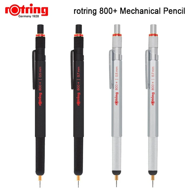 Rotring 800+ Metal Mechanical Pencil 0.5/0.7mm Black/silver Multi-function  Capacitor Stylus Pencil 1 Piece - Mechanical Pencils - AliExpress