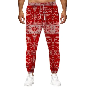 

Men's Casual Loose Long Cargo Pants Chrismate Festival 3D Printing Trousers pantalones hombre streetwear joggers sweatpants