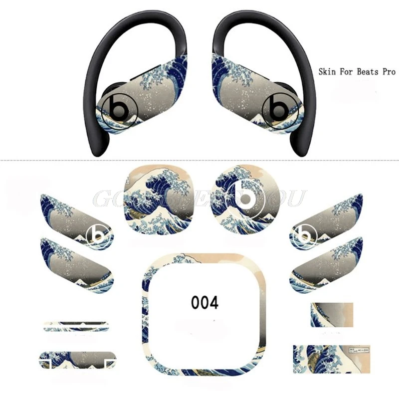 Новейшая Bluetooth наклейка для наушников декоративная гарнитура индивидуальная модная пленка для Apple Beats Powerbeats Pro