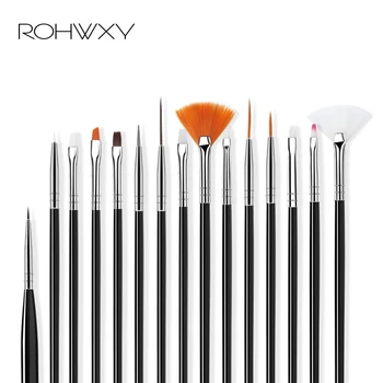 

ROHWXY 1 PCS Nail Art Brush For Manicure Mermaid Gradient Drawing Pen For Line Flower Painting Nails Art Design For Home Use