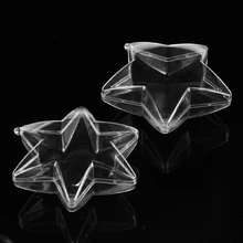 10 см пентаграмма шестиугольная звезда прозрачная пластиковая 3D форма бомбы для ванны Рождественская форма бомбы для ванны DIY украшения аксессуары для ванной