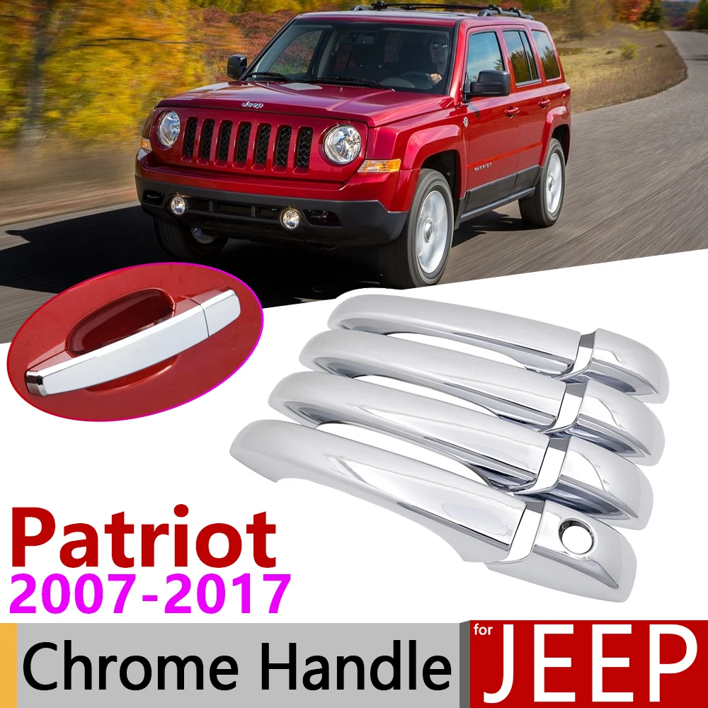 Для JEEP свобода патриота России 2007~ хромированные дверные ручки крышки наклейки на автомобиль отделка комплект 2008 2010 2012