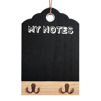 

Home Decor With Hooks Practical Wordpad Wall Mounted Message Board Hanging Blackboard Entryway Office Blank Kitchen Erasable