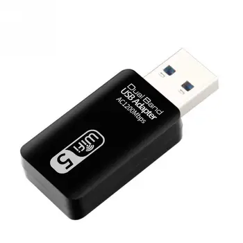 

1200Mbps USB Wireless Adapter WIFI Mini Dongle Portable Dual Band 802.11ac USB3.0 5GHz 2.4GHz Receiver Home Office High Speed