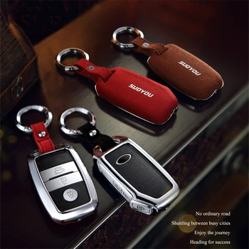 

Suede Fur Zinc alloy Smart Keycase Cover For Kia KX3/KX5/K3S/RIO/Ceed/Cerato/Optima/K5/Sportage/Sorento Car Styling L72 keychain