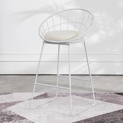 Барный стул Скандинавский современный простой передний стол ресторан высокий барный стул модный креативный домашний стул для отдыха - Цвет: 65 CM high