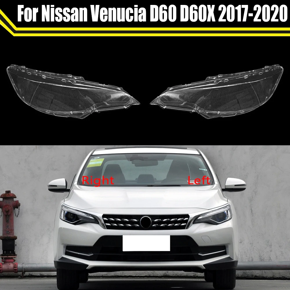 Car Headlamp Cover Shell Transparent Lampshade Headlight Cover Lens Glass Masks For Nissan Venucia D60 D60X 2017 2018 2019 2020