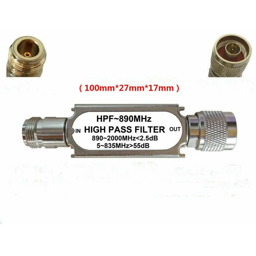 TZT фильтр высоких частот HPF 890MHZ 50ohm фильтр N Тип соединитель