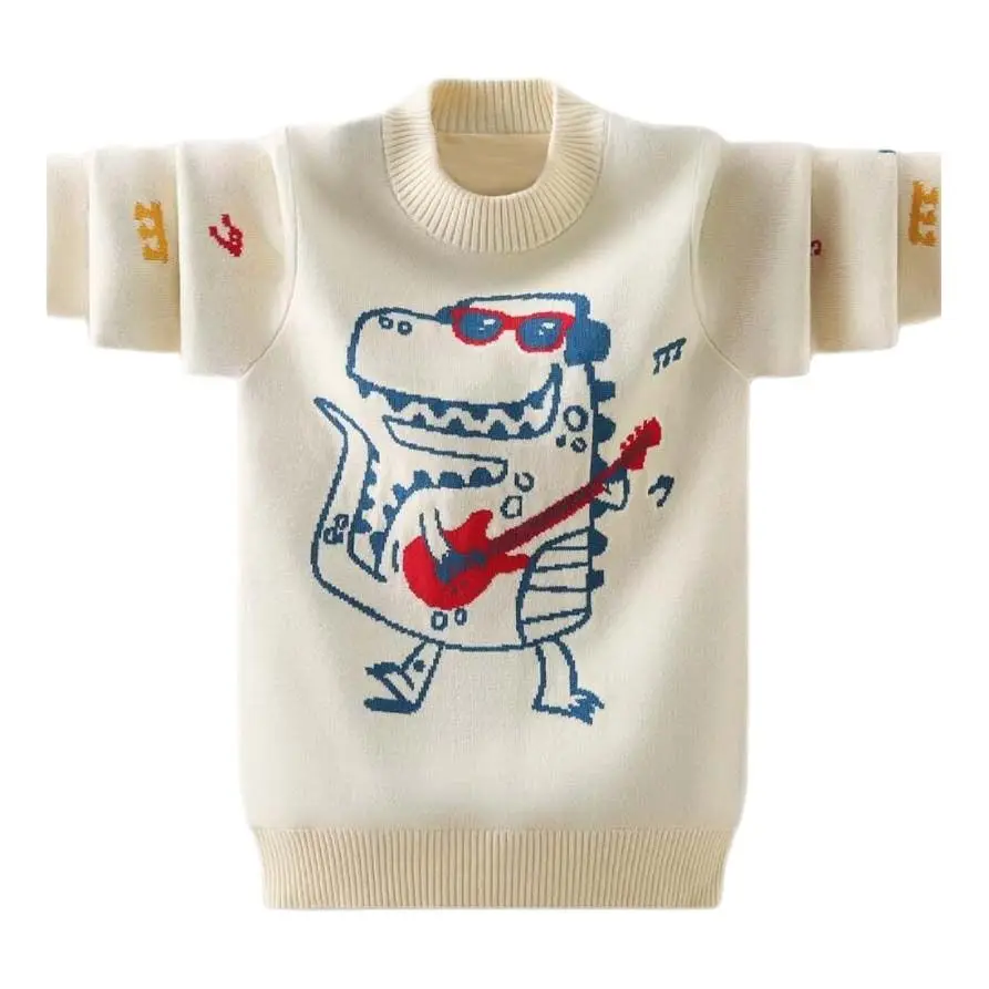 Spring Boys Sweaters 3-17T Kids Warm Jacket Baby Boys Pullovers Long Sleeve Knitted O-neck Quality Teeange Bottoming Shirt