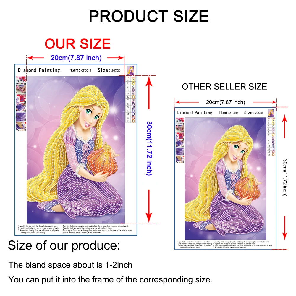 5d full drill diamond painting 5D Diamond Painting Disney Princess Tangled Princess Lappa Cross Stitch Embroidery Handmade Mosaic Partially Drill Decor Gifts tiger 5d diamond painting