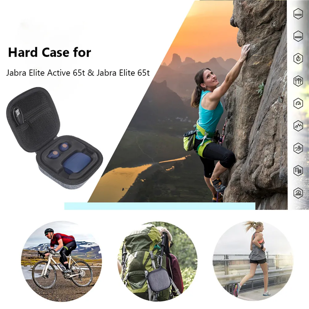 Портативный чехол для наушников Jabra Elite Active 65t& ДЛЯ Jabra Elite 65t наушники сумка для хранения с анти-потерянным крюком