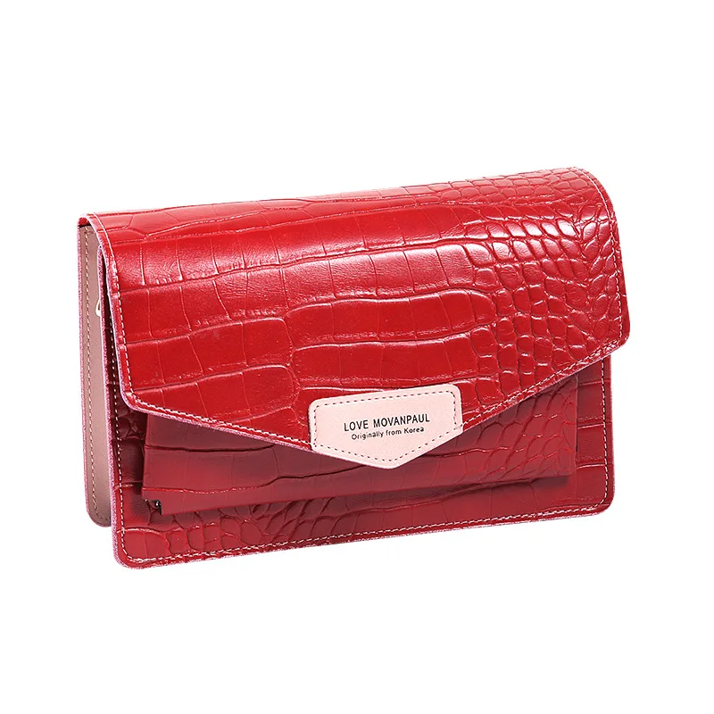 Роскошные сумки высокого качества кожаные женские сумки дизайнерские сумки через плечо женская маленькая сумка на плечо сумка-мессенджер с крокодиловым узором - Цвет: Red