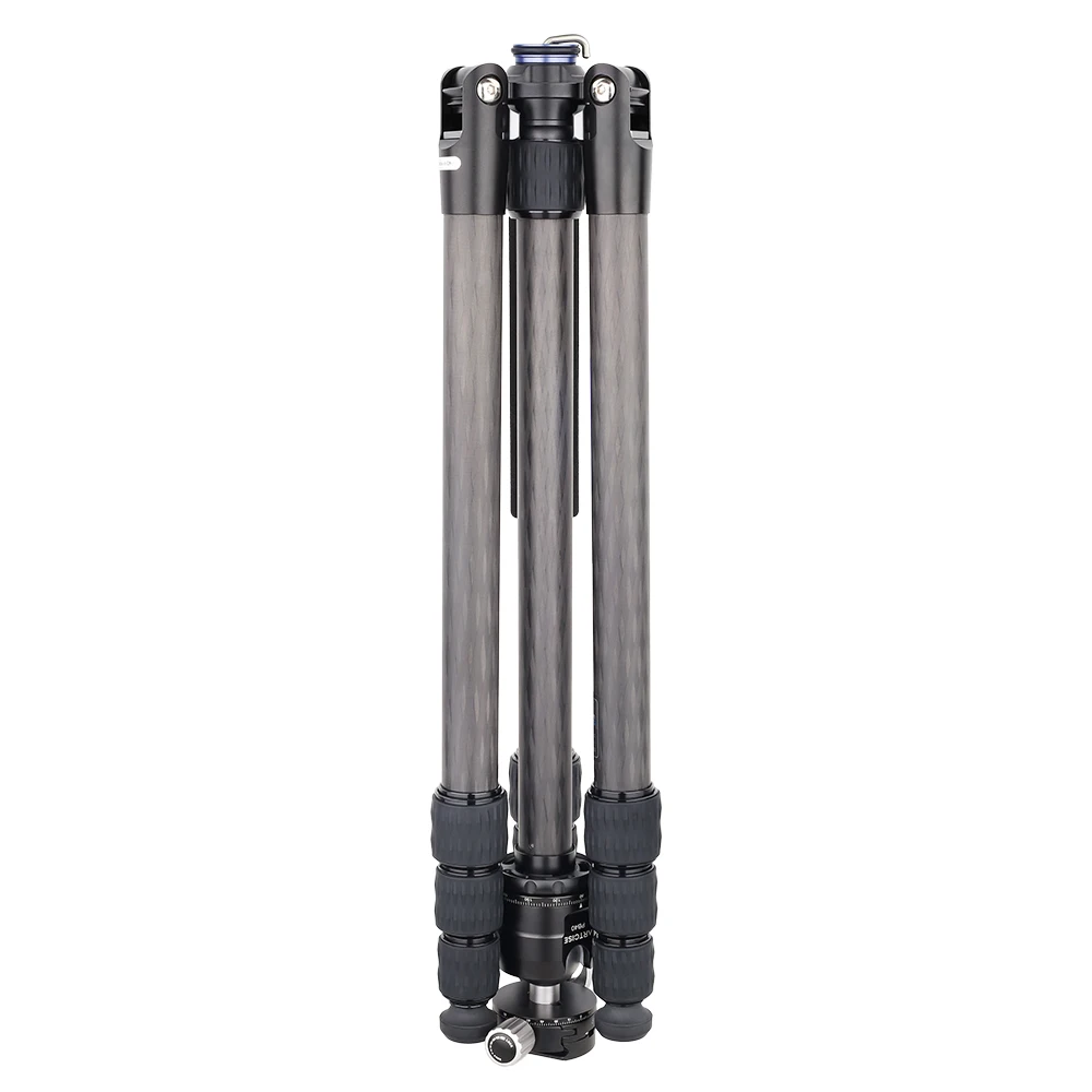 AS70C Professional Carbon Fiber Tripod for DSLR Camera with Low Profile Ball Head Monopod 10 Layers Tube Short Center Column
