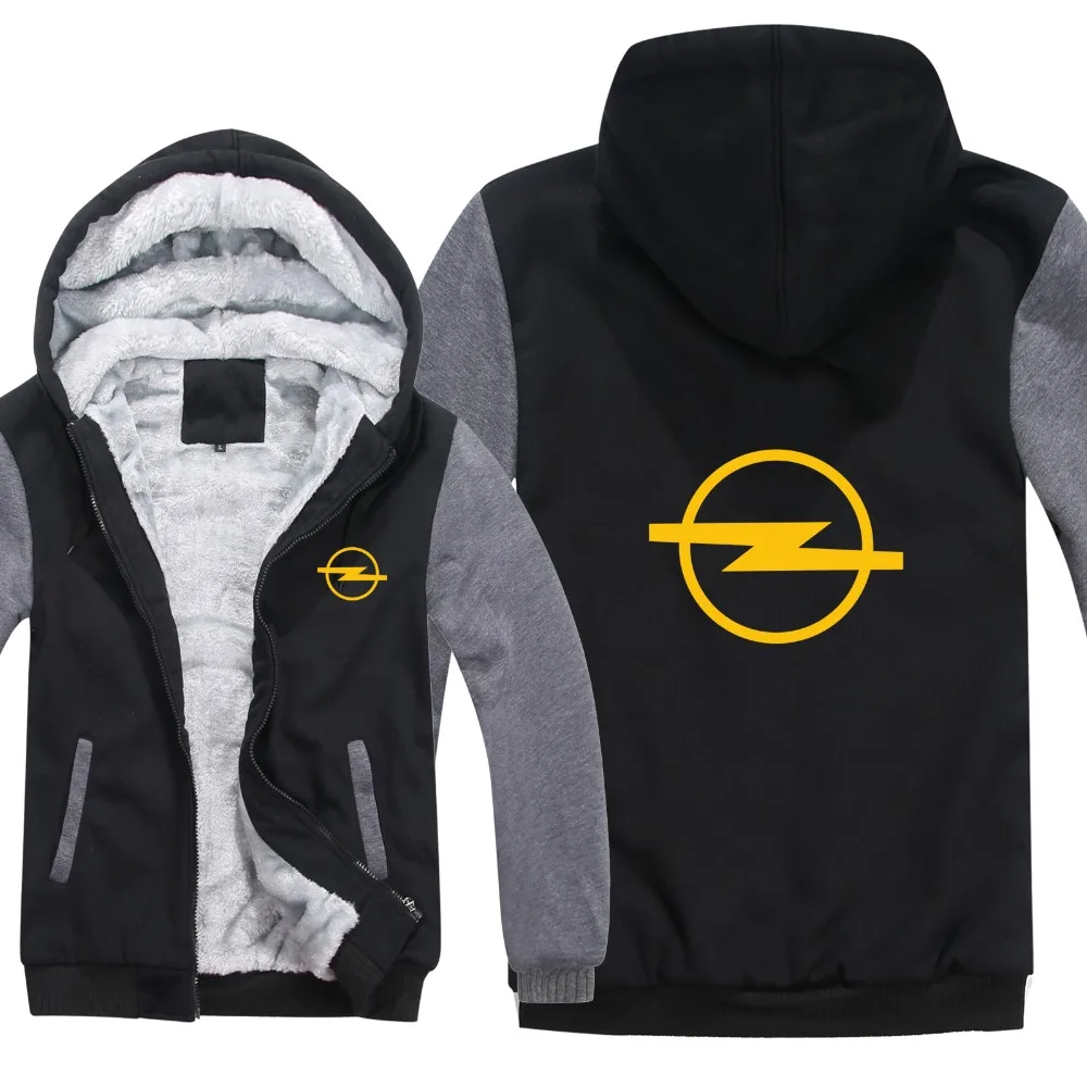 Opel Hoodies Jacket Man Coat Winter Men Casual Wool Liner Fleece Thicken OPEL Sweatshirts Hoody