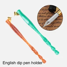 Античная перьевая ручка каллиграфия Copperplate Nib английский косой скрипт Студенческая подписи гладкие канцелярские школьные принадлежности ручной работы