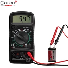 Multimètre numérique LCD portable avec rétro éclairage, testeur de résistance de courant, tension AC/DC, XL830L, 1999